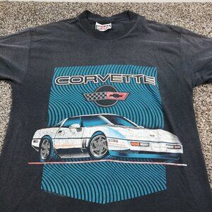 Vintage 80s Chevrolet Corvette T-Shirt Speed Limit 70 Mens XL (Fits Medium)